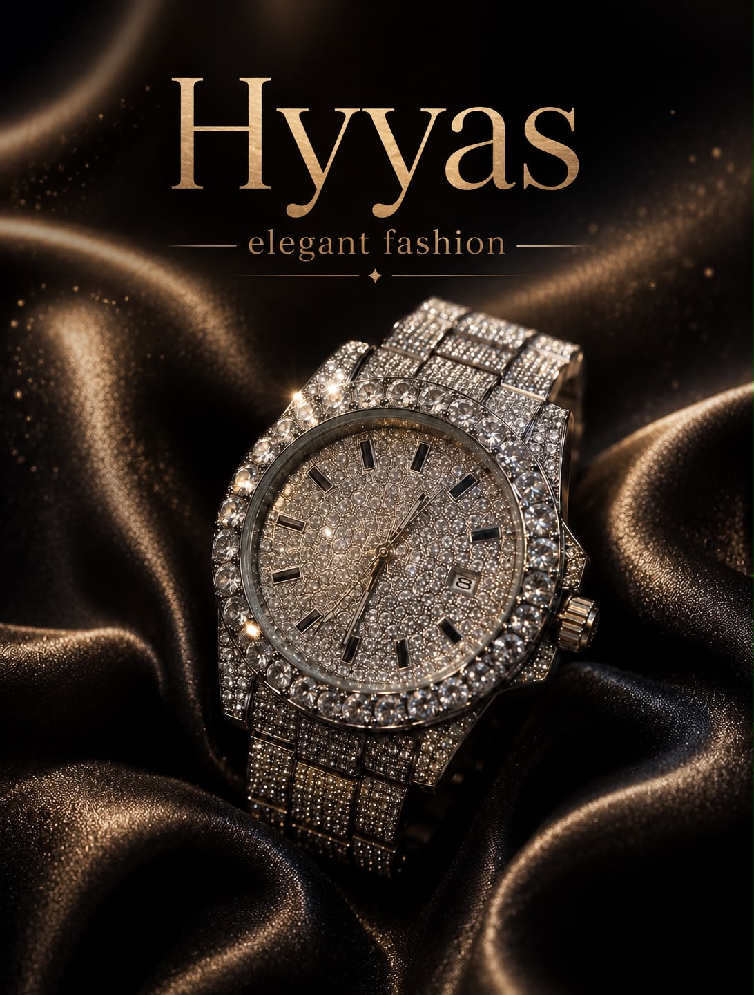 Diamond Luxe Crystal Watch – Silver Edition