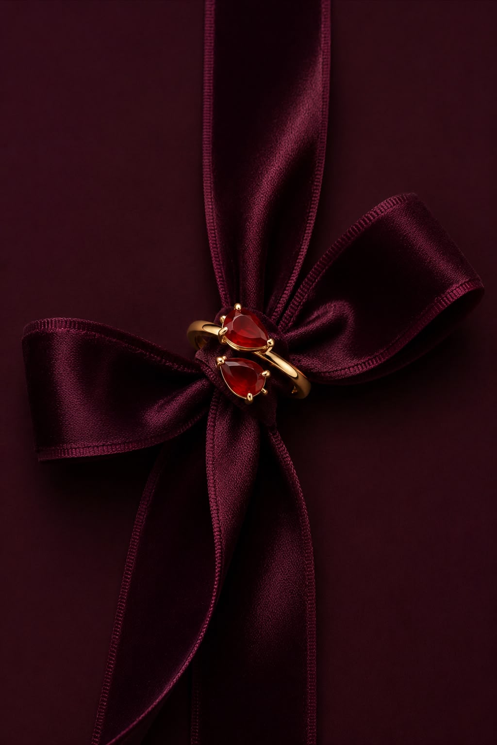Ruby Bloom Open Ring