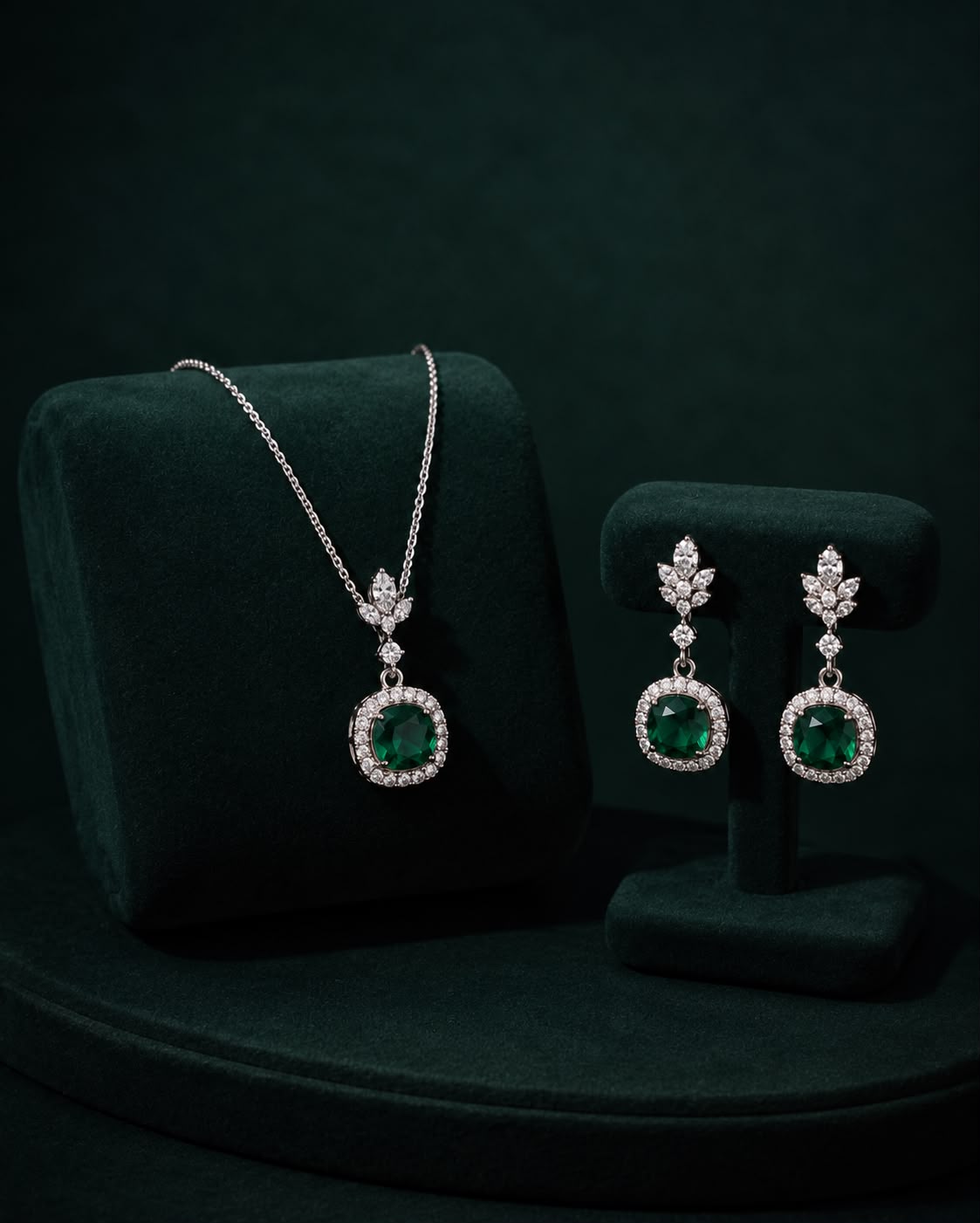 Emerald Royale Crystal Jewelry Set
