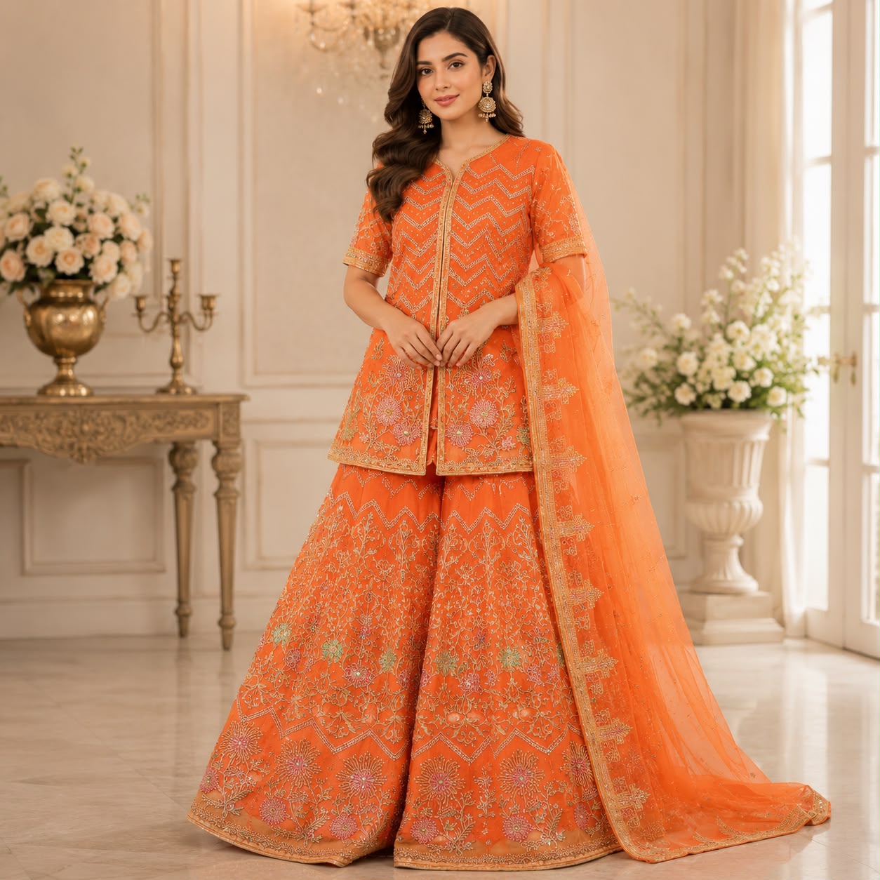 Hyyas Gon tissue sharara 3- piece