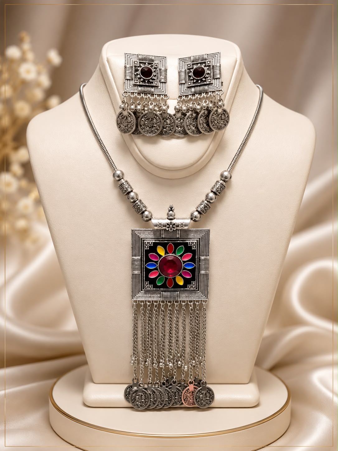 Afghani-style tribal jewelry set